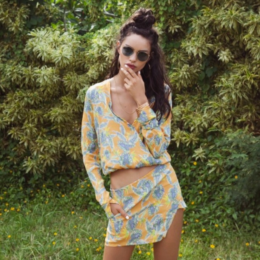 For love and lemons aloha skirt bird of paradise